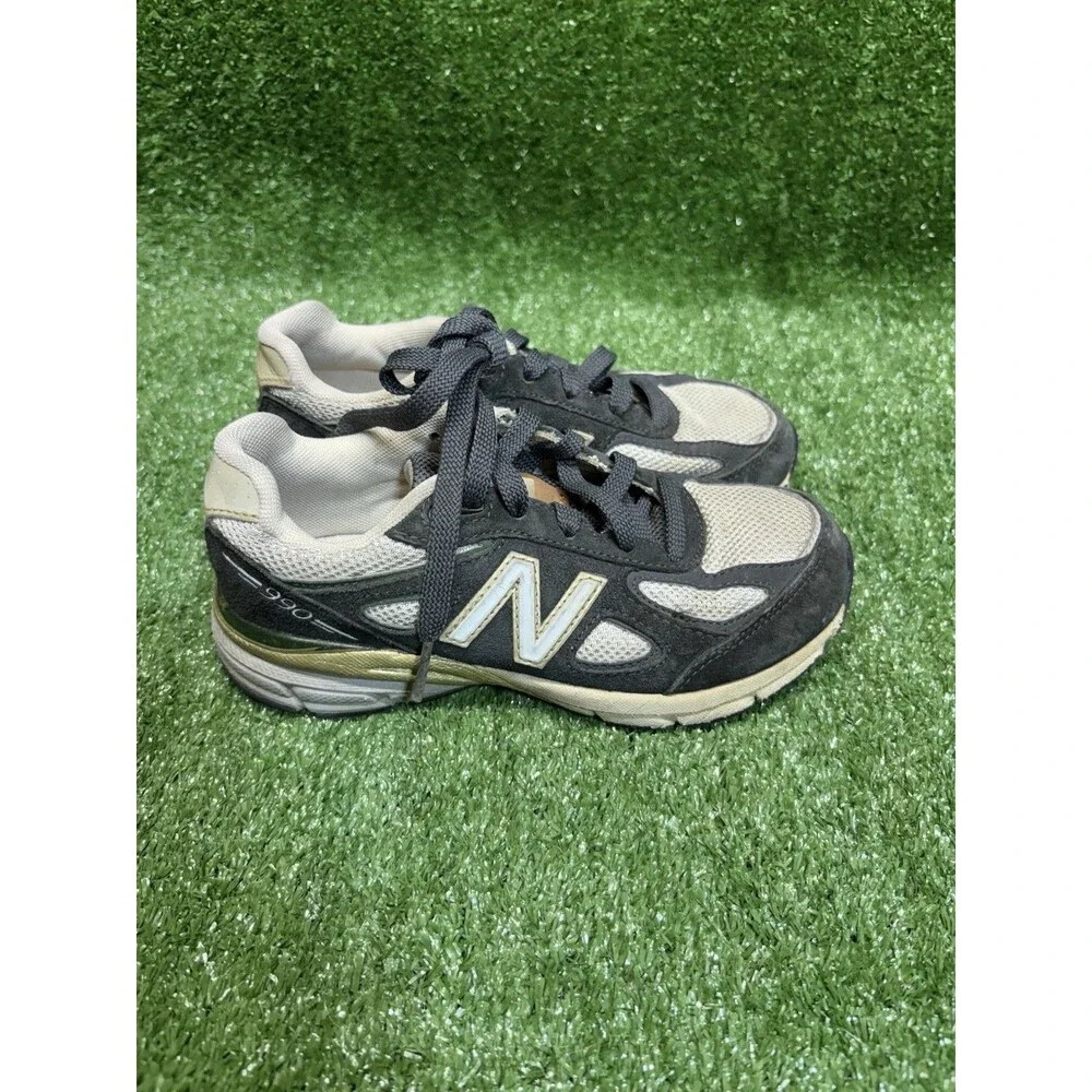 New Balance 990v3 Boys Size 2Y Green Athletic Running Walking Shoes Sneakers